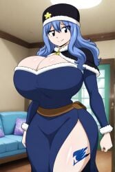 ai_generated blue_hair fairy_tail female huge_breasts juvia_lockser thick_thighs