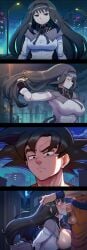 aged_up ai_generated akemi_homura black_hair choking_on_cock crossover curvy curvy_female deepthroat defeated defeated_heroine dragon_ball emotionless expressionless face_fucking forced forced_oral fucked grabbing_another's_head hair_flip huge_boobs huge_breasts instant_loss instant_loss_2koma large_breasts large_penis long_hair magical_girl mouth_full_of_cock multiple_images night outdoors raped raped_female rough son_goku sudden_insertion