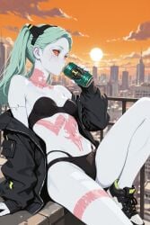 1girls ai_generated cybernetics cyberpunk:_edgerunners cyberpunk_(series) cyberpunk_2077 cyborg rebecca_(edgerunners) tagme
