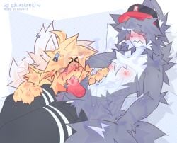 anthro balls ballsack belly belly_button blowjob blowjob_face blowjob_focus blowjob_in_the_pose blowjob_only blush blush_lines blushing blushing_male cap cock cock_worship femboy femboy_focus femboy_only femboydom fluid fluids fluids_genitals forsaken_(roblox) fucking_mouth furry furry_dick furry_ears furry_male furry_only furry_penis furry_tail gay gay_blowjob gay_domination gay_male guest_(roblox) high_thighs horny horny_expression horny_face horny_male leg_grab legs legwear looking_at_partner looking_at_penis looking_down looking_pleasured nipples noob noob_(forsaken) noob_(roblox) on_bed paw_pose paws penis penis_in_mouth penis_lick penis_size_difference pierced_ears pillow pleasure pleasure_face pleasured pleasured_face pleasured_male roblox roblox_avatar roblox_game robloxian saliva saliva_drip saliva_on_penis saliva_on_tongue saliva_trail salivating socks socks_on stocking stockings stockings_thigh_highs straight_to_gay striped_stockings sucking sucking_dick sucking_penis tongue tongue_on_penis tongue_out tongue_out_blowjob
