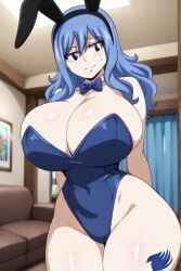 ai_generated blue_hair fairy_tail female huge_breasts juvia_lockser thick_thighs