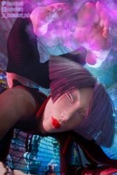 1girl 3d a.k.i. barefoot capcom feet foot_fetish insanis_(artist) poison poison_gas soles steamy_feet street_fighter street_fighter_6