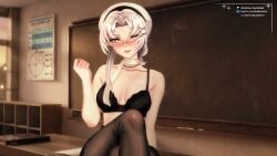 1girls animated aroused aroused_face beautiful_girl beauty_mark blush boobs_grab brat breasts bubblebebe classroom cute cute_face eyebrows eyelashes female female_focus female_only half_naked handjob_gesture hourglass_figure indie_virtual_youtuber lewdtuber medium_breasts petite petite_body petite_breasts petite_female pov sexy sexy_body sexy_pose tagme teacher_and_student thick_thighs thighs video vtuber vtuberfanart white_hair yellow_eyes