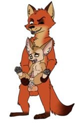 2boys anal anal_sex anthro balls canine cum cum_inside disney dontbeazombie finnick gay knot male male_only mammal nick_wilde penetration yaoi zootopia