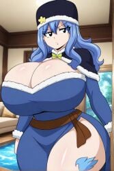 ai_generated blue_hair fairy_tail female huge_breasts juvia_lockser thick_thighs