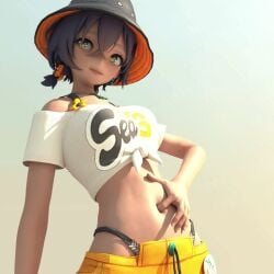 1girls 3d 3d_(artwork) 3d_animation 3d_model 3d_render afternoon animated belle_(zenless_zone_zero) belly_button belly_button_fingering belly_fetish bellybutton daz3d female female_focus female_only gif girl hoyoverse navel_fetish navel_fingering navel_play navel_poke niche render sunlight tummy zazkinkart zenless_zone_zero