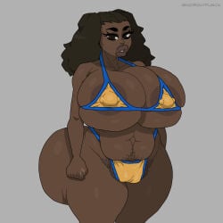 1girls african_american big_ass big_breasts big_butt black_female black_girl black_hair completely_nude completely_nude_female dark-skinned_female dark_skin huge_ass huge_breasts mask masked masked_female noirgutpunch nude nude_female pussy yelftea