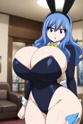 ai_generated blue_hair fairy_tail female huge_breasts juvia_lockser thick_thighs