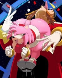 1boy 1girls amy_rose anthro ass ass_attack attack bent_over big_ass bottom_heavy bubble_butt clothing dialogue dr._eggman dress fat_ass female furry hedgehog huge_ass human large_ass male no_panties png scrabble007 sonic_(series) sonic_the_hedgehog_(series) tail talking_to_another text thick_ass