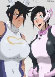 2girls artist_name aura aura_(character) bandage_on_nose big_breasts black_hair blue_eyes blush boku_no_hero_academia cosplay dark-skinned_female defal_hady_(artist) embarrassed headphones illia illia_(defal_hady) large_breasts light-skinned_female looking_at_another looking_at_viewer looking_away medium_hair mirko mirko_(cosplay) my_hero_academia oc ochako_uraraka ochako_uraraka_(cosplay) ochako_uraraka_(hero_outfit) open_mouth original original_character ponytail purple_eyes rabbit_ears rumi_usagiyama rumi_usagiyama_(cosplay) rumi_usagiyama_(hero_outfit) scar scar_on_nose short_hair smile superhero_costume superheroine superheroine_costume tied_hair tomboy uraraka_ochako uraraka_ochako_(cosplay) uraraka_ochako_(hero_outfit) usagiyama_rumi usagiyama_rumi_(cosplay) watermark