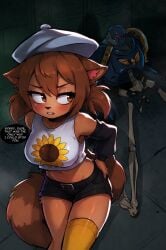 1boy 1girl big_breasts curvy hard_sex latam_virtual_youtuber mogambuzz raccoon_ears raccoon_girl raccoon_tail sexy_body sexy_female thighs youtuber_girl