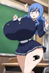 ai_generated blue_hair fairy_tail female huge_breasts juvia_lockser thick_thighs