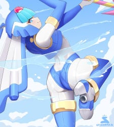 1girls android ass big_ass clothed fairy_leviathan mega_man mega_man_zero robot zambonito