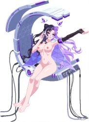 1girls ai_assisted breasts feet female_only heterochromia multicolored_hair nude nude_female soul_knight trickster_(soul_knight)