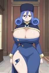 ai_generated blue_hair fairy_tail female huge_breasts juvia_lockser thick_thighs