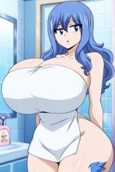 ai_generated blue_hair fairy_tail female huge_breasts juvia_lockser thick_thighs