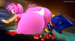 1boy 1girls amy_rose anthro ass ass_bigger_than_head ass_cleavage ass_focus big_ass big_butt big_thighs bubble_ass bubble_butt butt_bump butt_crack butt_focus butt_slam cindablimp furry hedgehog huge_ass huge_butt huge_thighs hyper_ass hyper_butt hyper_thighs male metal_sonic panties pink_fur robot sega skirt_too_short slamming sonic_(series) sonic_the_hedgehog_(series) thick_ass thick_thighs upskirt white_panties