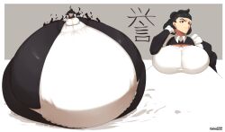 1girls belly belly_maid_(carlosgizza) big_breasts breasts carlosgizza centered_belly fat female hyper_belly maid maid_uniform massive_belly