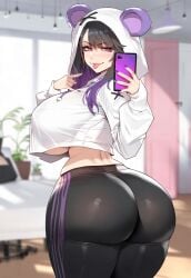 1girls ai_generated alternate_breast_size artstyle_imitation ass azur_lane breasts brown_hair dat_ass female floox hi_res high_resolution hips huge_ass huge_breasts light-skinned_female light_skin long_hair pamiat_merkuria_(azur_lane) purple_eyes thiccwithaq_(ai_style) thick_thighs thighs wide_hips