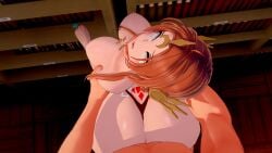 3d animated big_ass big_breasts bimbo_body from_behind hand_in_mouth hi_res koikatsu league_of_legends leona_(league_of_legends) library nick_maxwell pov scratch-key sound tagme video