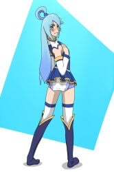 aqua_(konosuba) diaper diaper_fetish diaper_under_skirt kono_subarashii_sekai_ni_shukufuku_wo! morpheus_(artist)