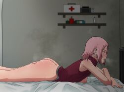 1girls after_sex after_vaginal ass bed big_ass big_breasts boruto:_naruto_next_generations bottomless bottomless_female breasts breasts_out cheating cheating_wife cuckold cum cum_in_pussy cum_inside dress dubious_consent exposed_ass exposed_breasts facial_mark female female_focus female_only forehead_mark high_resolution huge_ass light-skinned_female light_skin long_hair lying lying_on_stomach mature mature_female naruto naruto_(series) netorare noxdsa ntr on_bed on_stomach open_clothes petite petite_body sakura_haruno shirt shoulder_length_hair solo solo_focus steam steaming_body sweat sweatdrop sweating sweaty sweaty_body thighs uncensored