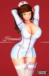 1girls 3d ass ass big_ass big_breasts big_butt breasts champion_of_realms female female heramael_(cor) koikatsu nurse nurse_cap nurse_uniform tagme zimon