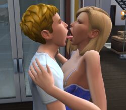 female incest incest_pregnancy kissing malcolm_landgraab male milf mother_and_son nancy_landgraab pregnant pregnant_female sims sims4 the_sims the_sims_4 younger_male