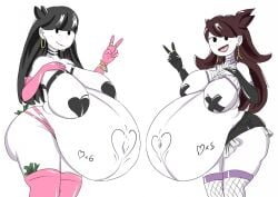 1girls 2girls ass belly big_ass big_belly big_breasts body_writing breasts earrings female fishnets huge_belly hyper_pregnancy jaiden jaiden_animations jaidens_mom mature_female milf mother mother_and_daughter multiple_girls multiple_pregnancies nightysneaz pasties pregnancy_tally pregnant pregnant_mother_and_daughter slutty_outfit solo thighhighs youtube youtuber