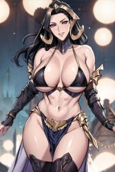 ai_generated bikini dmalizer703 liliana_vess long_hair magic:_the_gathering navel stable_diffusion