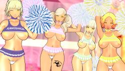 2024 ann_takamaki bimbo bimbofication blonde_hair cheerleader_uniform cuckold curvaceous dark-skinned_female enemy_conversion gyaru haru_okumura koikatsu large_ass large_breasts lordem makeup makoto_niijima netorare pasties persona persona_5 sakura_futaba yellow_eyes