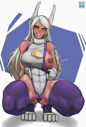 absurd_res albinion animal_humanoid areola ass big_breasts breasts clothed clothing digital_media_(artwork) female hair hi_res human humanoid lagomorph lagomorph_humanoid legwear leporid_humanoid long_hair looking_at_viewer mammal mammal_humanoid miruko muscular muscular_female my_hero_academia nipples nude open_mouth rabbit_humanoid rumi_usagiyama smile solo white_hair