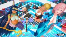 3d 4girls ass ass big_ass big_breasts big_butt breasts champion_of_realms cleos_(cor) estia_(cor) female koikatsu samus_aran_(cosplay) sheila_(cor) tagme taile_(cor) tifa_lockhart_(cosplay) zimon