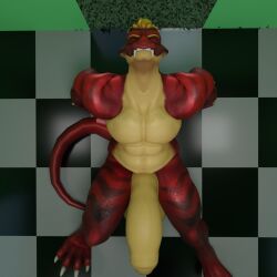 anthro balls belly big_balls big_belly big_penis dergdrister dragon genitals growth huge_balls huge_cock hyper hyper_balls hyper_genitalia hyper_penis larger_male looking_pleasured male muscular mythological_creature mythological_scalie mythology penis red_body scalie simple_background size_difference slightly_chubby solo tyler_(dergdrister) yellow_penis