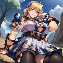 1girls ai_generated alternate_breast_size big_breasts breasts busty castle12 curvaceous curvy curvy_body curvy_female curvy_figure female huge_breasts large_breasts nipples sophitia_alexandra soul_calibur sweat sweating sweaty sweaty_body sweaty_breasts thick_thighs thighs venus_body