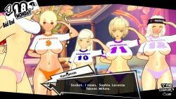 2024 bimbo bimbofication blonde_hair bloomers cuckold curvaceous dark-skinned_female enemy_conversion gyaru gym_uniform koikatsu large_ass large_breasts lavenza lordem makeup mifune_chihaya netorare persona persona_5 shadow_kamoshida sophia_(persona_5) suguru_kamoshida tae_takemi underboob yellow_eyes