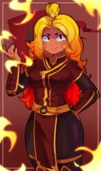 1girls amber_(brawl_stars) avatar_legends avatar_the_last_airbender awesomesauce azula_(cosplay) black_eyes brawl_stars cosplay female female_only fire fire_nation multiplylayer safe solo wholesome yellow_hair