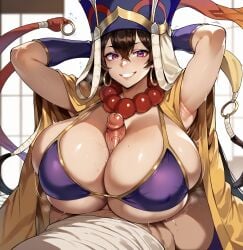 ai_generated fate/grand_order fate_(series) massive_breasts massive_penis paizuri penis smogai xuangzang_sanzang_(fate) xuanzang_(fate)