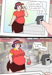 2024 ass_expansion bbw before_and_after belly belly_bulge belly_button belly_expansion big_ass big_belly big_breasts big_butt big_hips cashier chubby chubby_female fast_food fast_food_uniform fat fat_ass fat_belly fat_female fat_thighs growing growth huge_ass huge_butt large_ass large_belly large_breasts large_butt large_hips meme purple_hair size skirt tied_hair tight_clothing tight_fit voluptuous voluptuous_female weight_gain wide_hips zekareichk