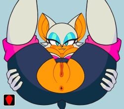 1girls pussy rouge_the_bat sonic_(series) wobastt