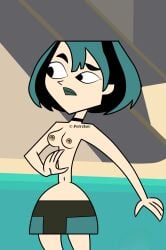 1girls accurate_art_style big_breasts blue_hair blue_lipstick cartoon_network casual clothing drawing erotic_painting fanart female fresh_tv gwen_(tdi) human large_breasts naked naked_female nipples nude nude_cartoons nude_female pale_skin petrikov767 screaming_gophers teletoon tits_out total_drama total_drama:_action total_drama_(series) total_drama_island