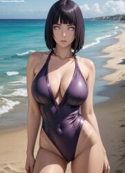 1girls 2d ai_generated athletic athletic_female bare_shoulders beach belly big_ass big_breasts black_hair bob_cut boruto:_naruto_next_generations chest cleavage curvy curvy_figure cute cute_face detailed eyelashes eyeshadow female female_only fit fit_female focus green_eyes grey_eyes high_quality huge_breasts hyuuga_hinata legs light-skinned_female light_skin lips lipstick looking_at_viewer makeup mascara mature medium_hair midriff naruto naruto_(series) naruto_shippuden navel nero100 one-piece_swimsuit outdoors pale-skinned_female pale_skin posing public sagging_breasts seductive seductive_look stable_diffusion swimsuit swimwear tagme thick_ass thick_butt thick_thighs thighs wide_hipswide_hips