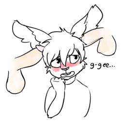 1:1 2016 anthro balls blush buckteeth digital_media_(artwork) disembodied_penis ear_penetration fur group group_sex hair lagomorph male mammal open_mouth original original_character penetration penis rabbit sex simple_background teeth threesome white_background z1ats