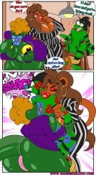 afro alligator big_breasts boss cameron_(skunkdude13) cougar feline francesca_badassano kiss_marks lioness lipstick lizard luhyzi mafia mane martha_lovebottom moisesgrafic no_panties older_woman reptile skunkdude13 smooching thick_bottom_lip