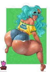 1girls big_ass big_butt brazilian_miku clothed clothing female female_focus female_only green_hair hatsune_miku huge_ass huge_butt long_hair looking_at_viewer nero_undead thick_thighs twintails vocaloid wide_hips