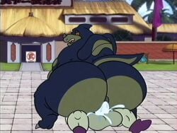 animated anthro ass balls big_balls big_butt big_penis cowgirl_position duo from_front_position genitals giran huge_butt huge_cock humanoid larger_penetrated looking_back male male/male male_only muscular on_bottom on_top overweight overweight_male penetration penis piano_(dragon_ball) possbooty screen_shake sex size_difference slightly_chubby slightly_chubby_male tagme video