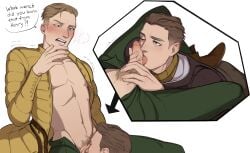 blonde_hair blowjob brown_hair digital_media_(artwork) fellatio gay gay_sex hans_capon_(kingdom_come:_deliverance) henry_(kingdom_come:_deliverance) kingdom_come:_deliverance male male/male oral oral_sex partially_clothed penis ulricharcher