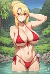 ai_generated angelica_rapha_redgrave bikini light-skinned_female lokokabooster69 otome_game_sekai_wa_mob_ni_kibishii_sekai_desu