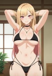 ai_generated bikini black_bikini kitagawa_marin light-skinned_female lokokabooster69 sono_bisque_doll_wa_koi_wo_suru