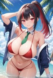 ai_generated bikini light-skinned_female lokokabooster69 zenless_zone_zero zhu_yuan